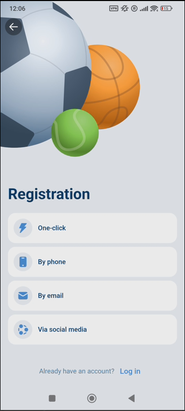 1xBet App Registration